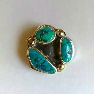 Multi-stone Turquoise Pendant/Slide